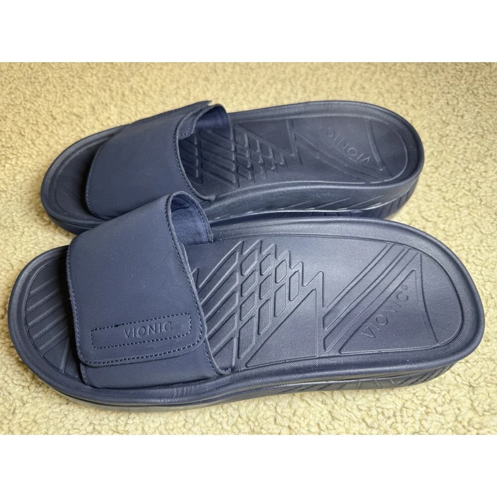 Vionic Unisex Rejuvenate Sandal Navy Blue Size Men’s US 11.5, Women’s US 13